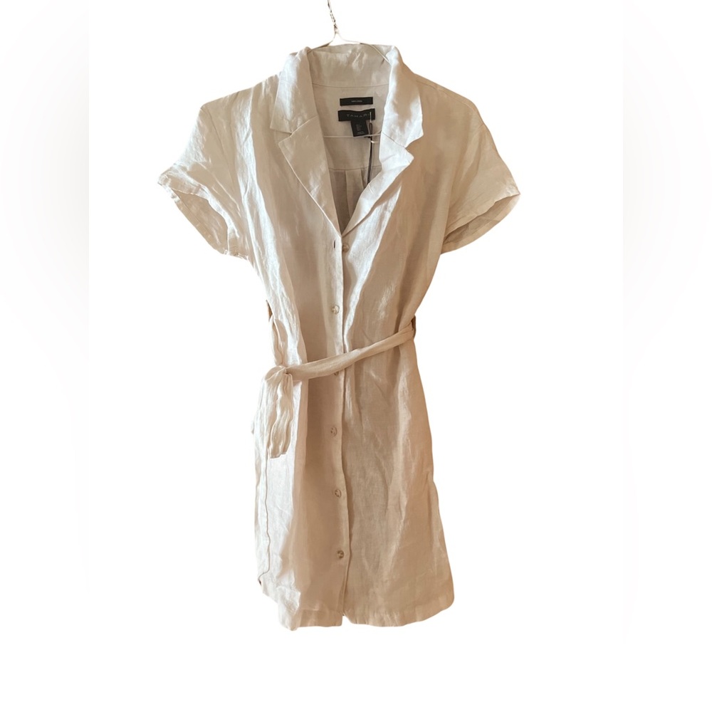 NWT Tahari White Linen Dress